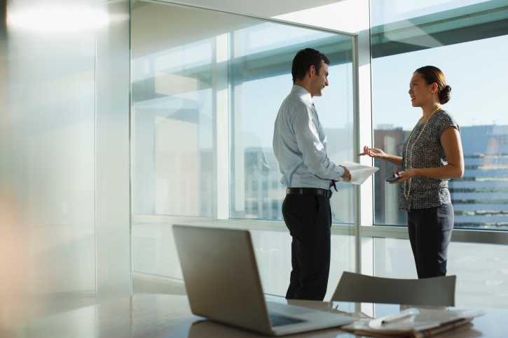 Business people talking in office